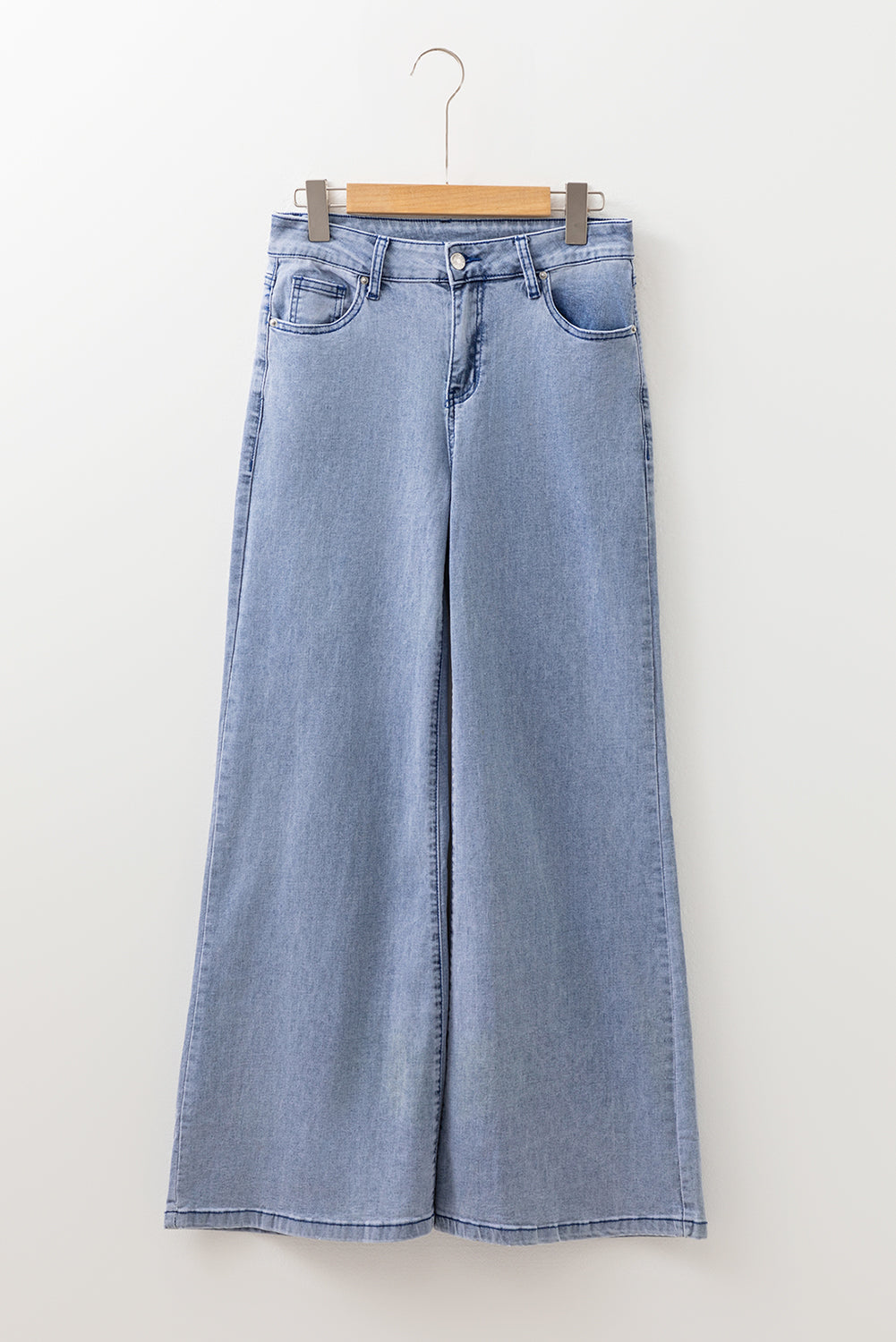 High Waist Flared Hem Jeans
