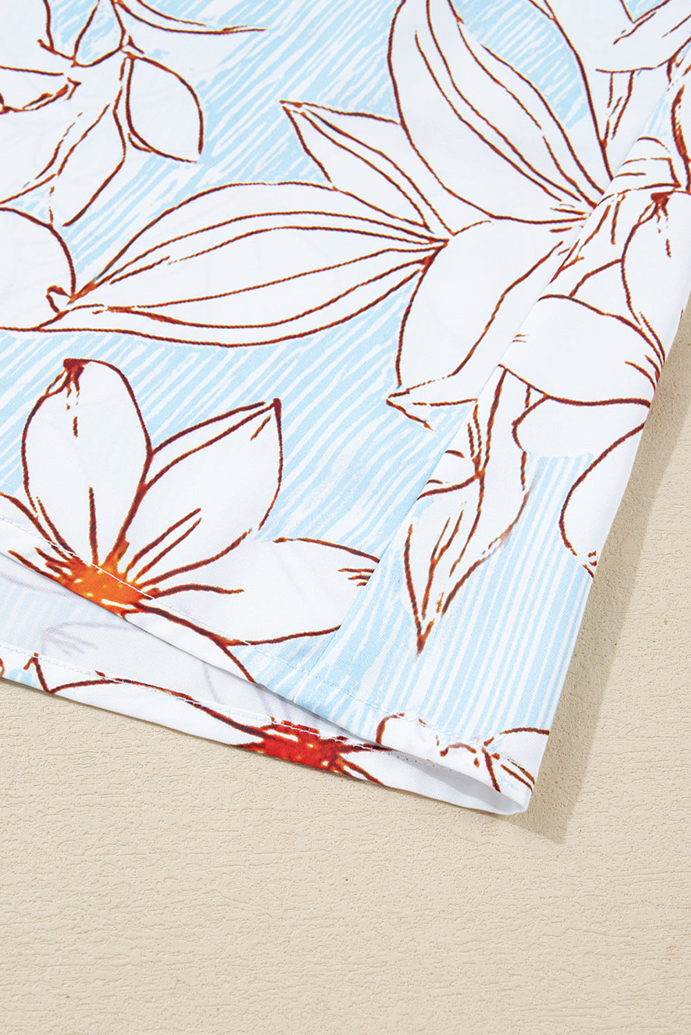 Floral Print Tie Neck Long Sleeve Mini Dress