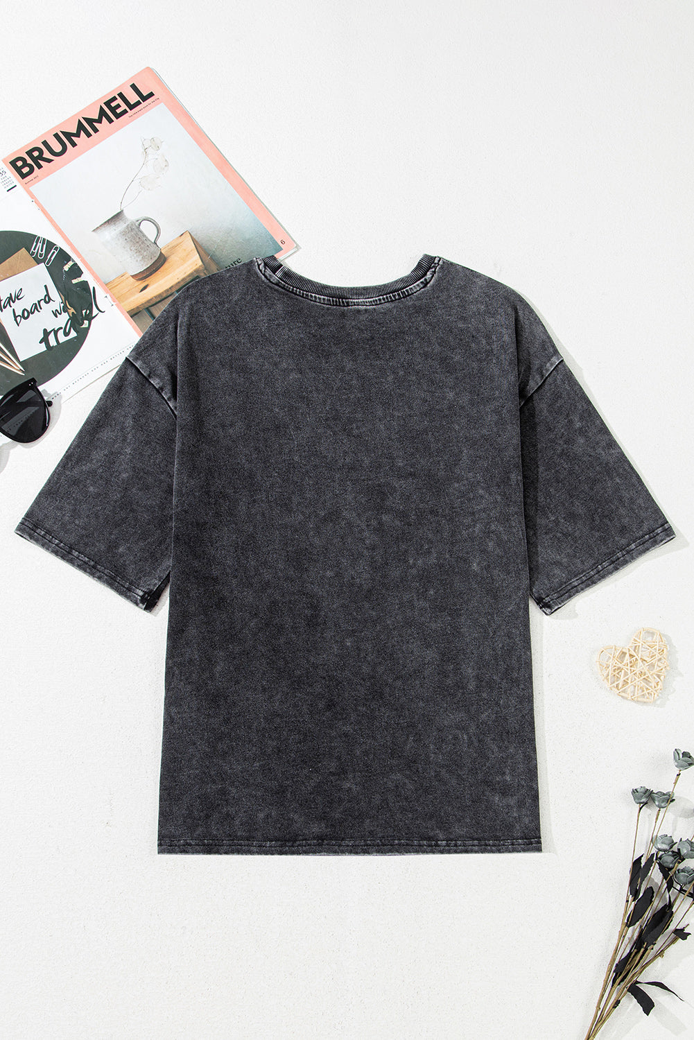 Black Vintage Nashville Mineral Washed Graphic Tee
