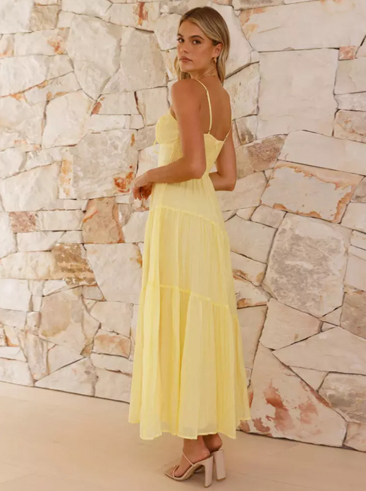 Ruched Smocked Back Cami Dress