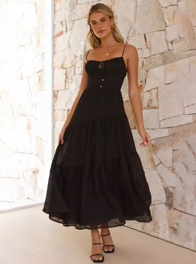 Ruched Smocked Back Cami Dress