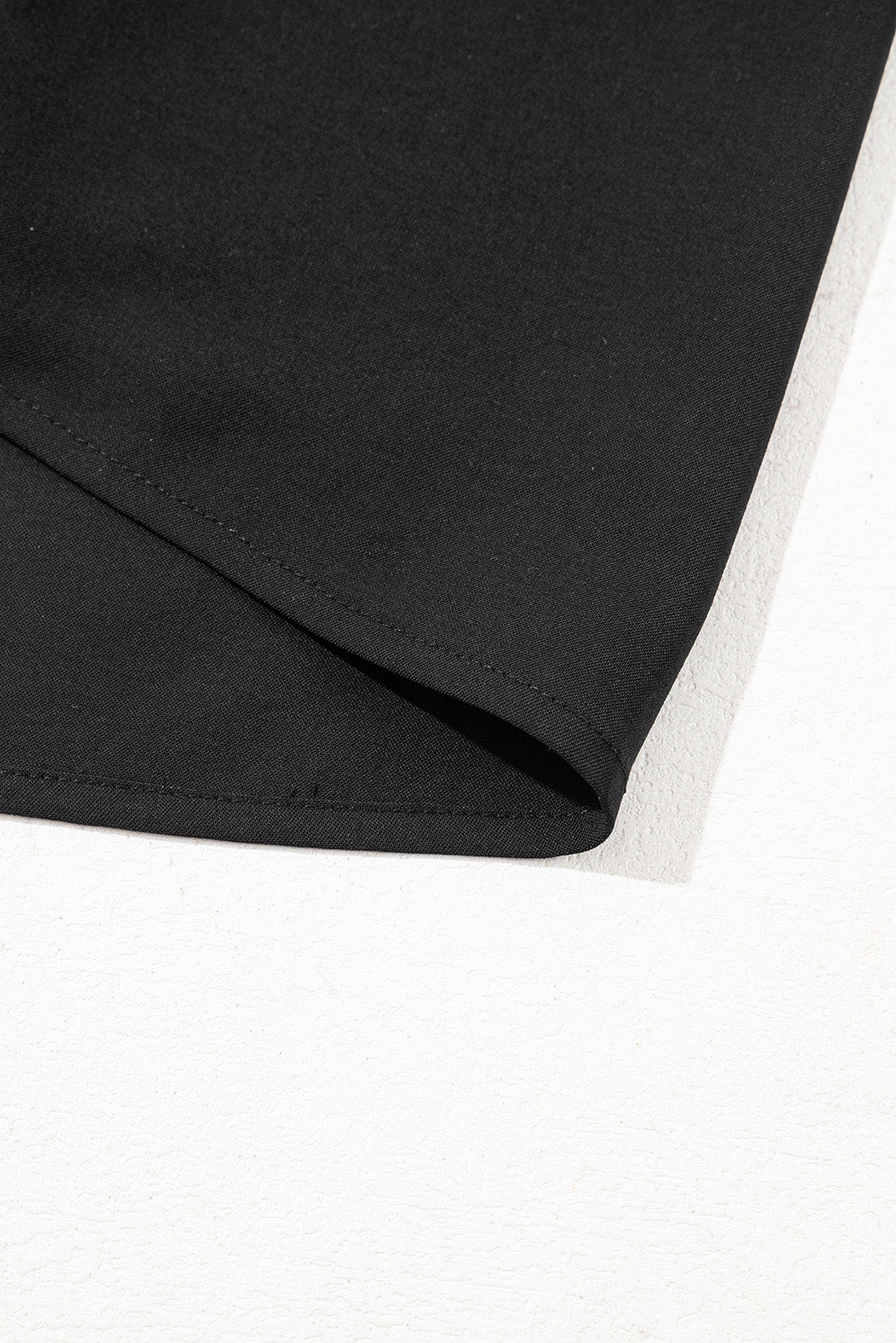 Black V Neck Bow Detail Puff Sleeve Blouse