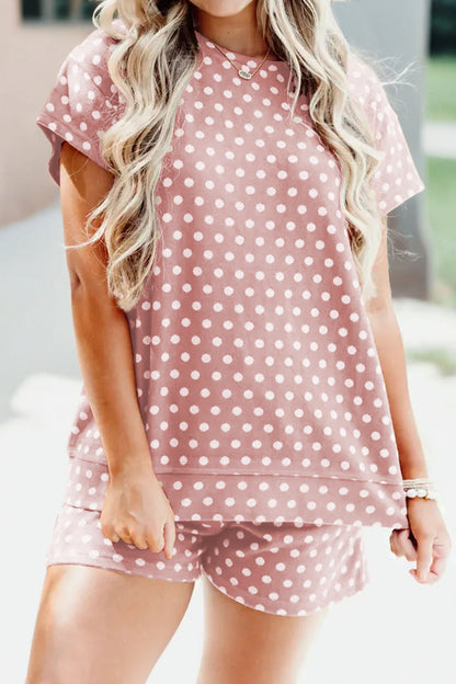 Polka Dot Print Short Set
