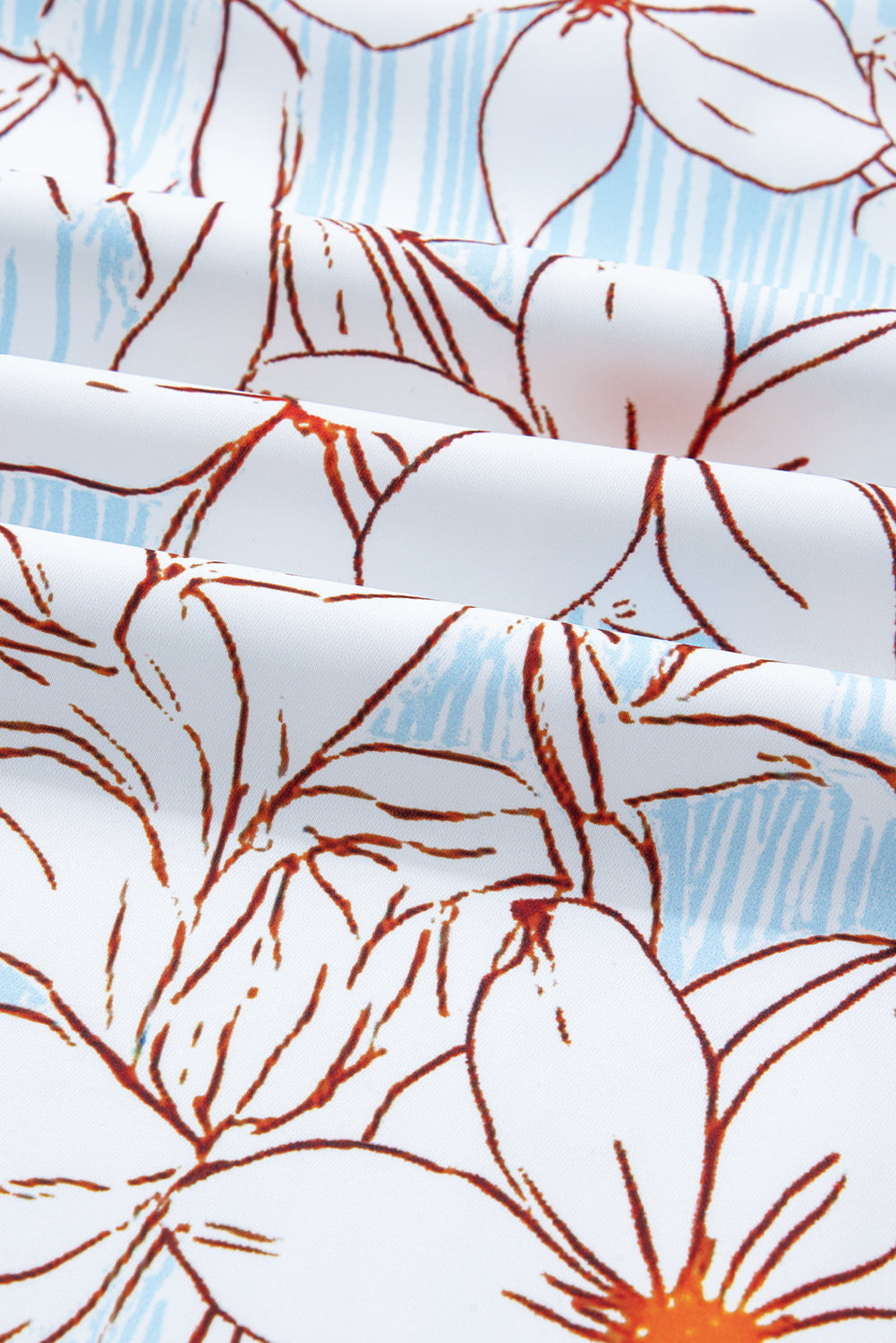 Floral Print Tie Neck Long Sleeve Mini Dress