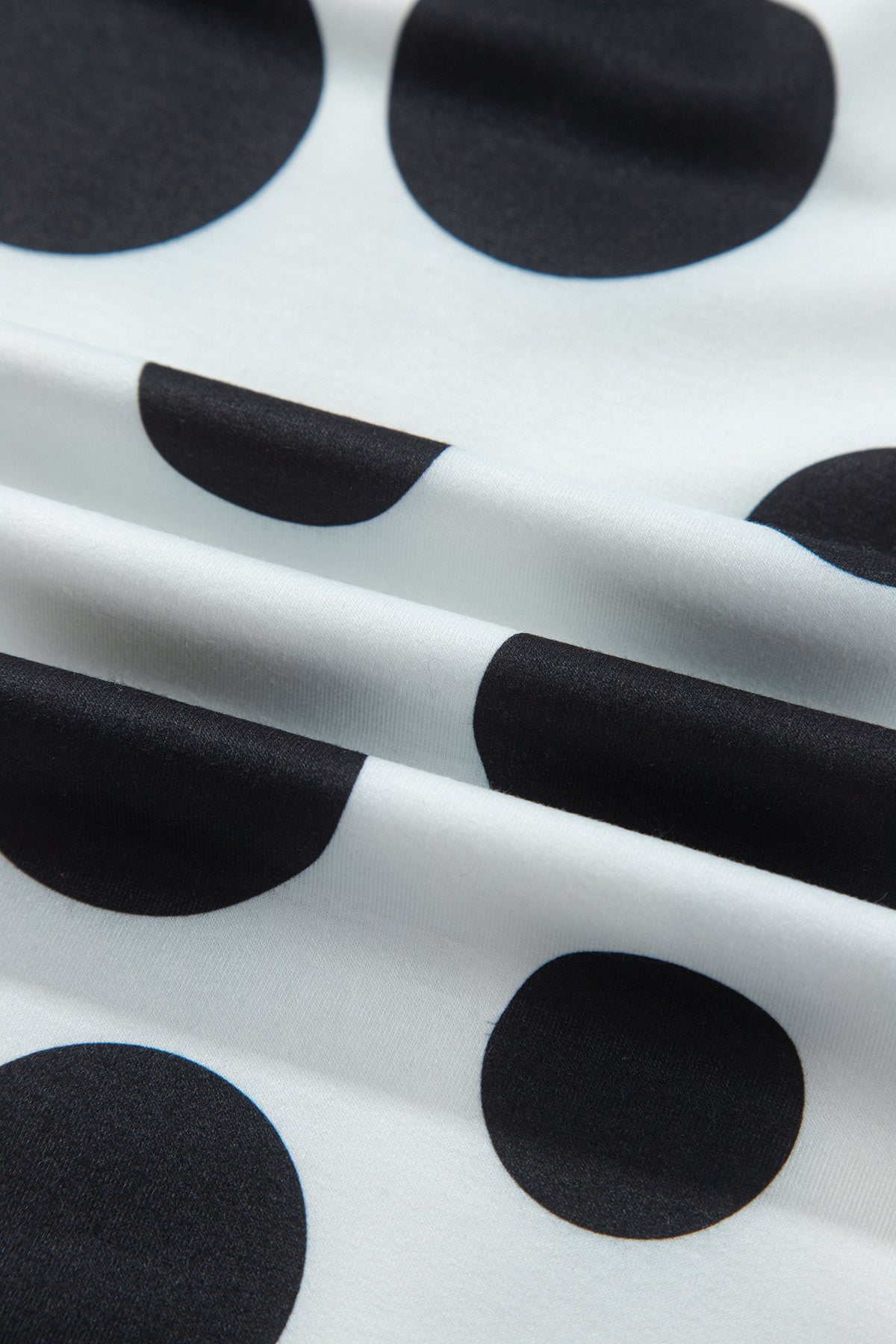 Polka Dot Long Sleeve Top Drawstring Relaxed Pants Set