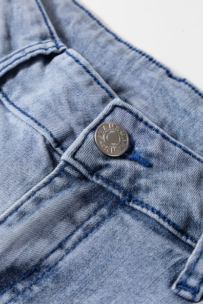 High Waist Flared Hem Jeans
