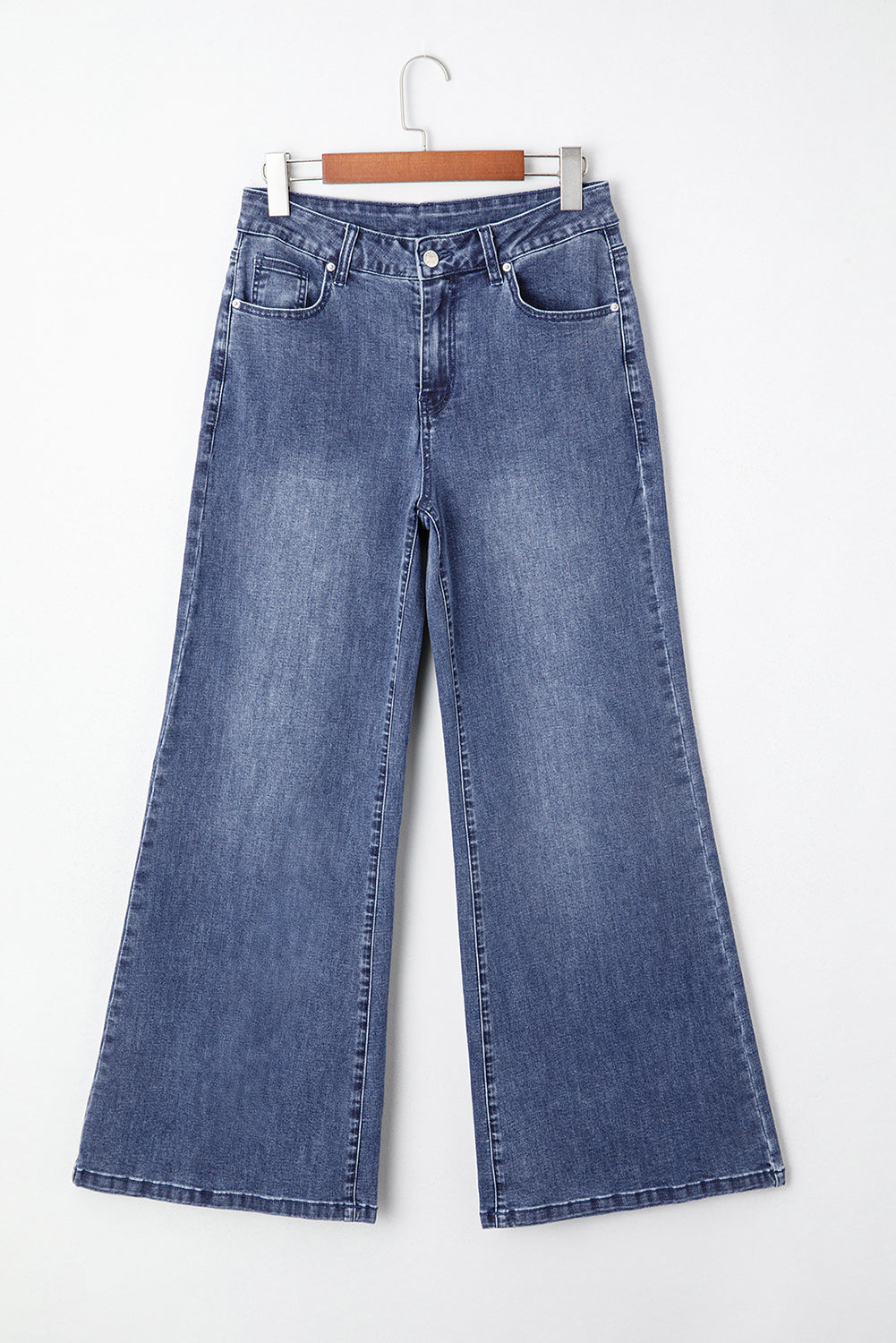 High Waist Flared Hem Jeans