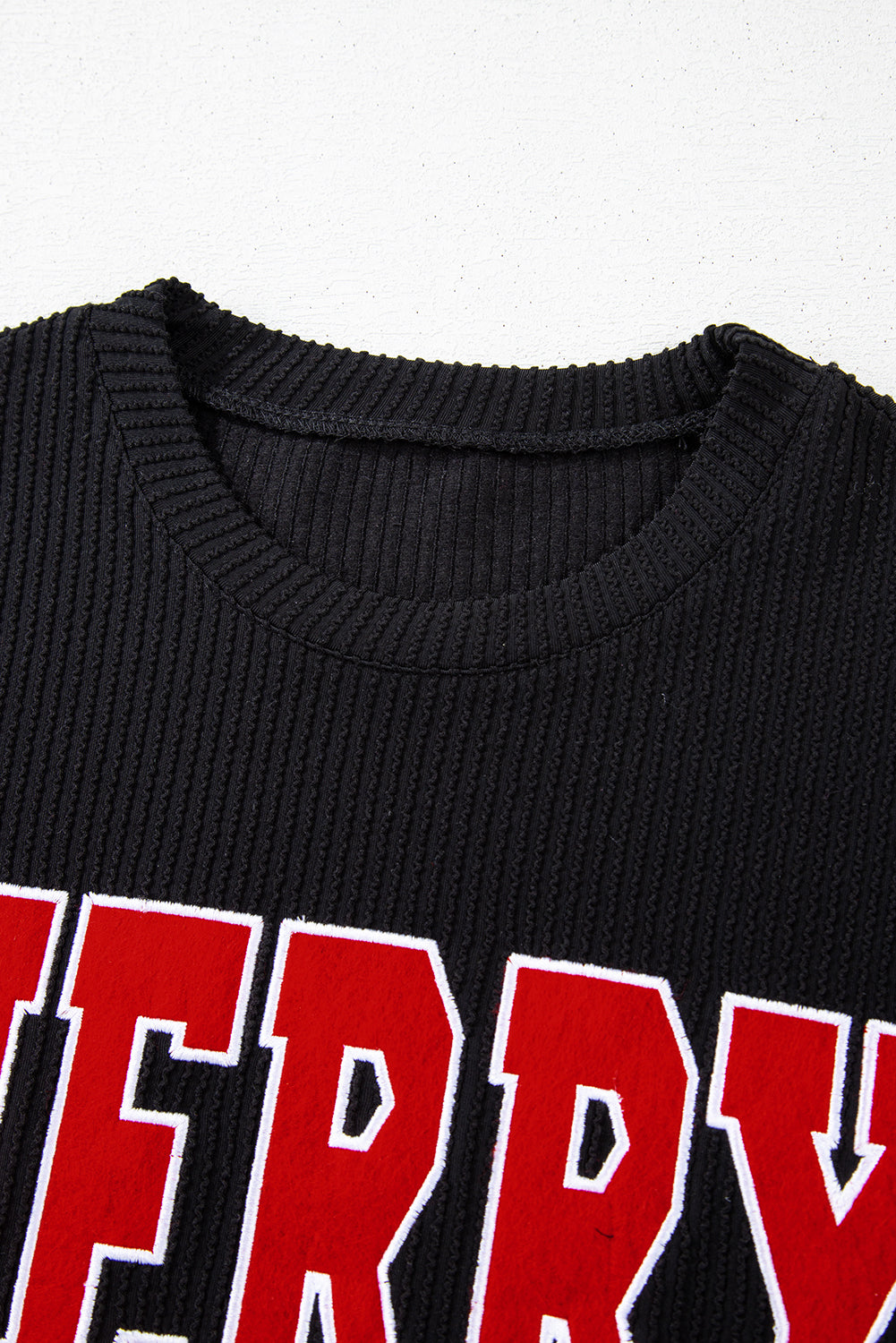 Corded MERRY Long Sleeve Top and Shorts Pajama Set