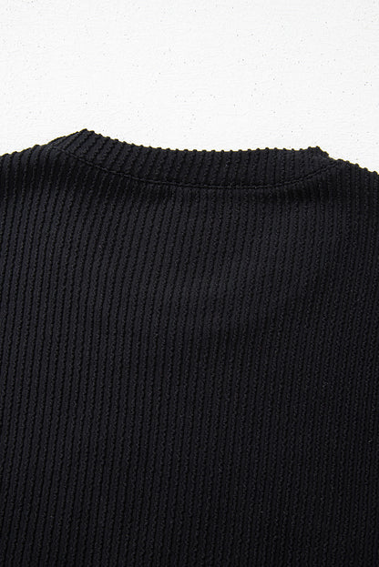 Corded MERRY Long Sleeve Top and Shorts Pajama Set