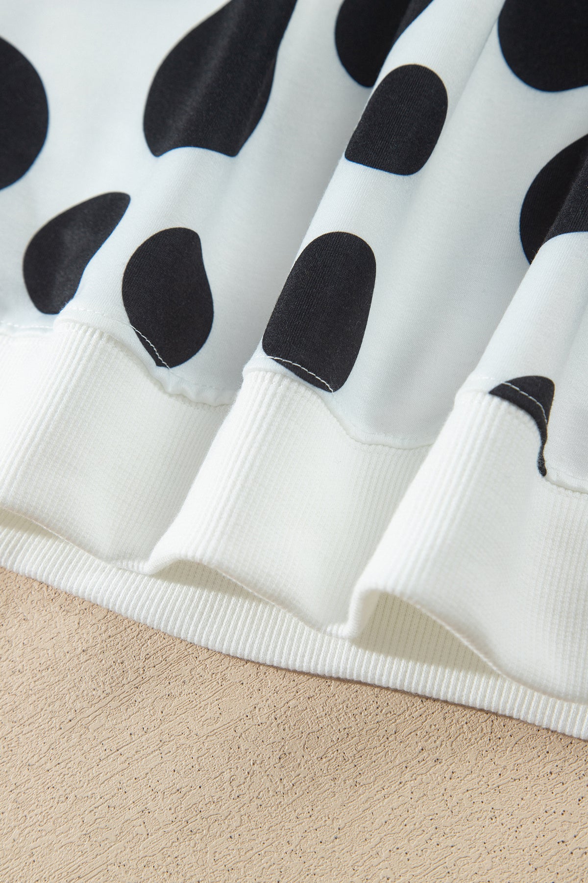 Polka Dot Long Sleeve Top Drawstring Relaxed Pants Set