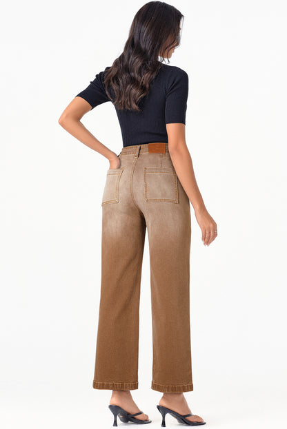 Minimalist Patch Pocket High Waist Shift Jeans