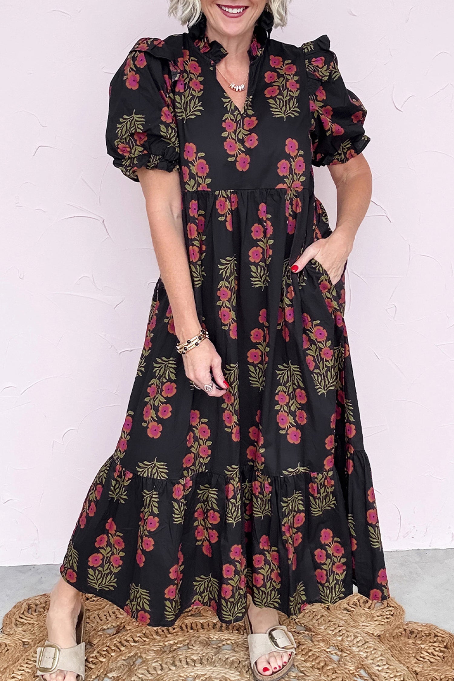 red long sleeve maternity dress Bearsland Women's V-Neck Long Sleeve Maternity Dresses Nursing Dresses