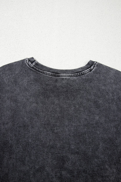 Black Vintage Nashville Mineral Washed Graphic Tee
