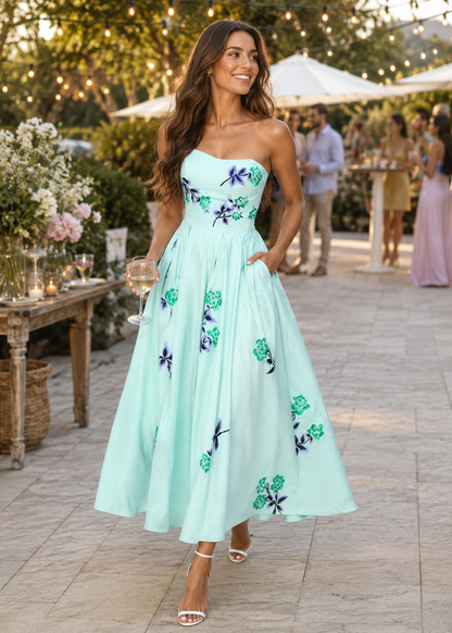 Floral Print Ankle Maxi Dress