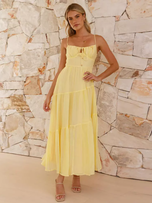 Ruched Smocked Back Cami Dress