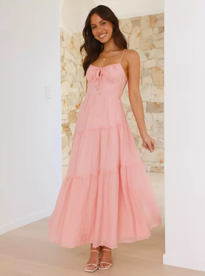 Ruched Smocked Back Cami Dress