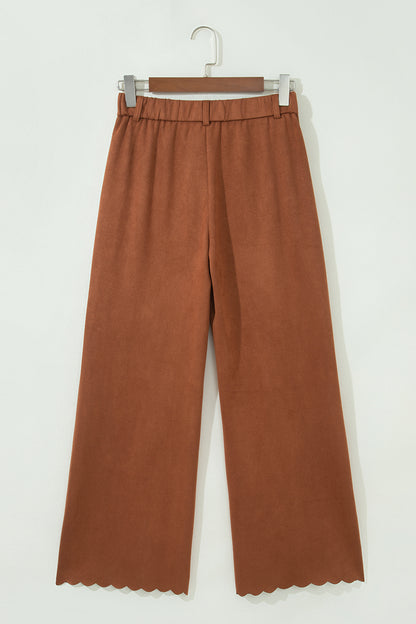 Thai Curry Scalloped Edge Pocket Full-Length Pant
