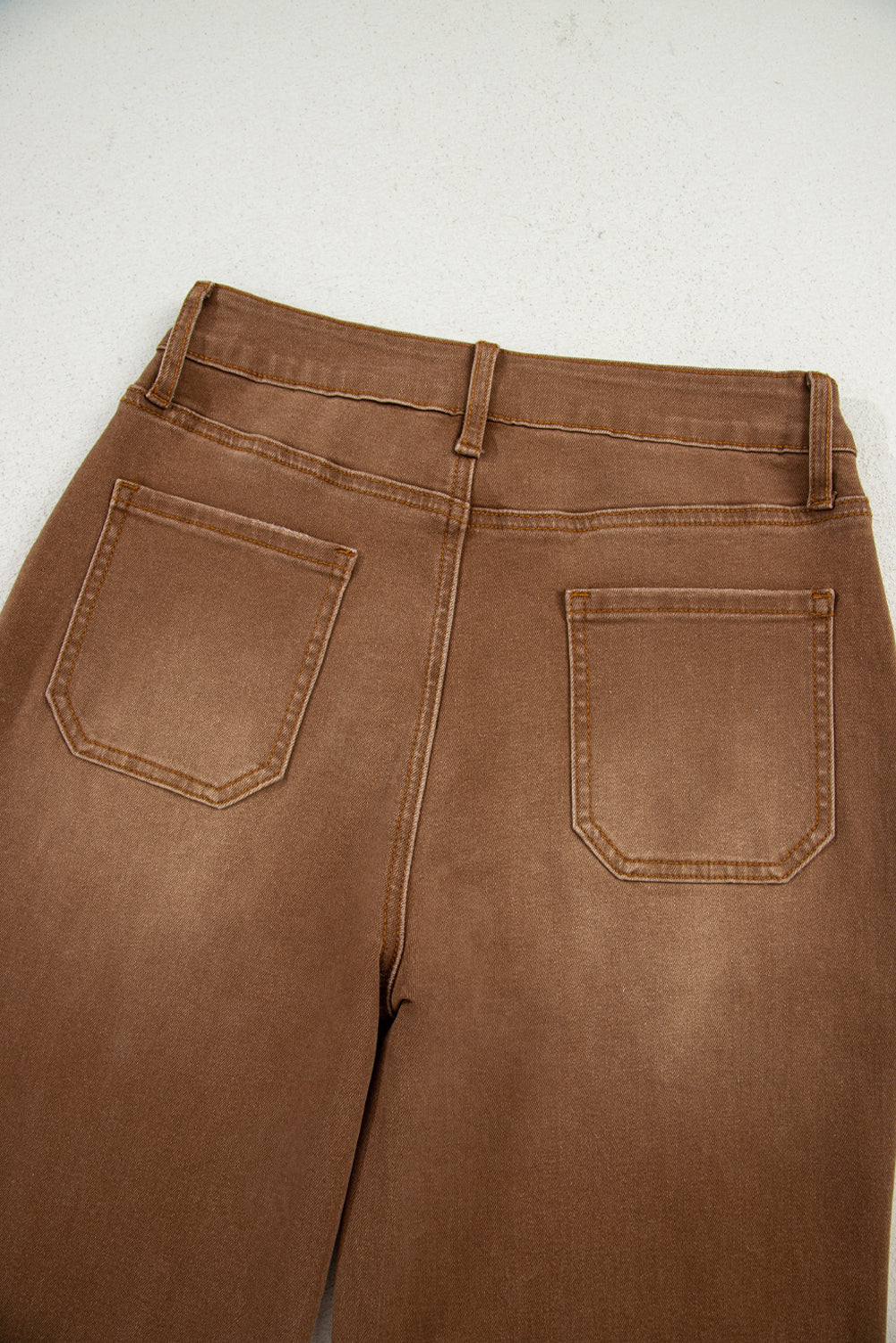 Cropped High Rise Wide Leg Jeans