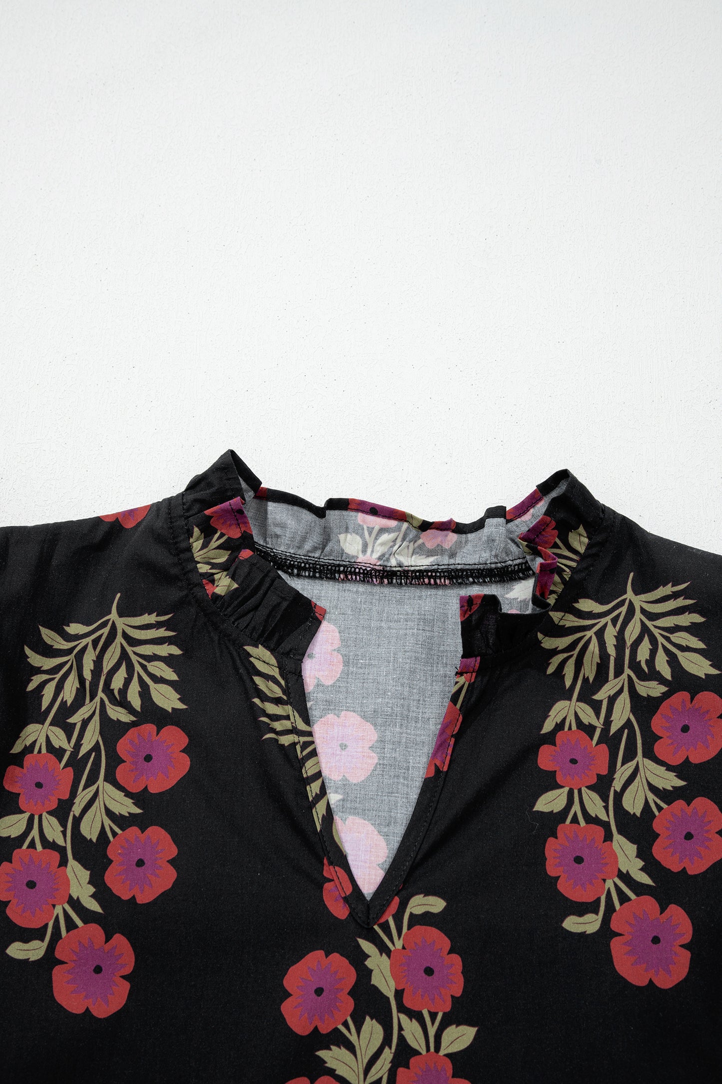 Floral Short Bubble Sleeve Tiered Maxi Dress