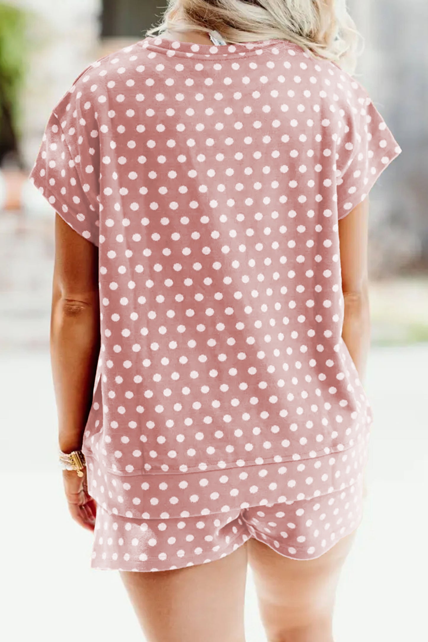 Polka Dot Print Short Set