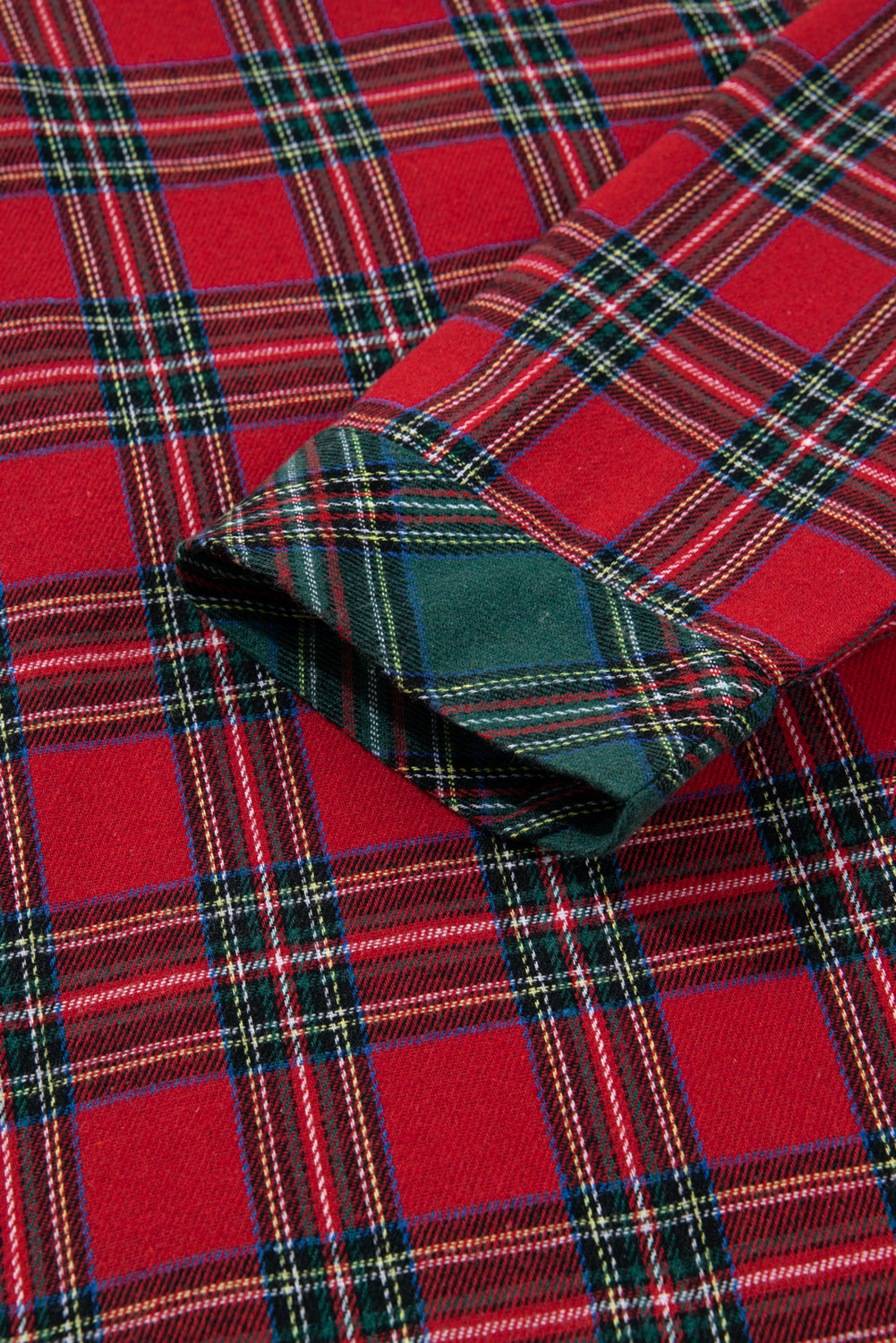 Green Plaid Christmas Holiday Patchwork Long Sleeve Shirt and Shorts Pajama Set