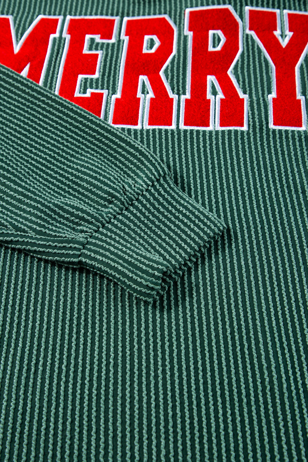 Corded MERRY Long Sleeve Top and Shorts Pajama Set