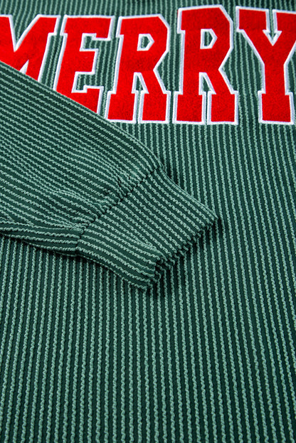 Corded MERRY Long Sleeve Top and Shorts Pajama Set