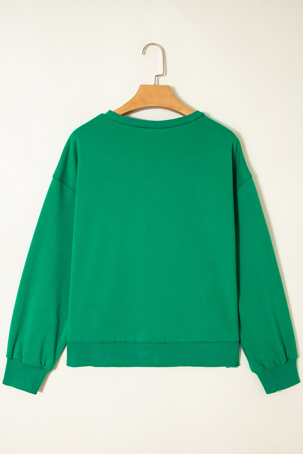 Green HOLLY JOLLY Letter Christmas Holiday Sweatshirt